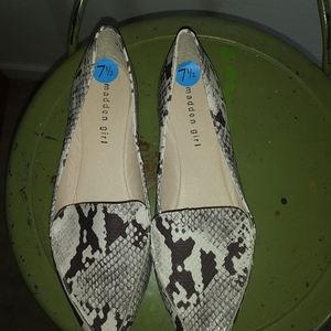 Madden Girl snake print flats
